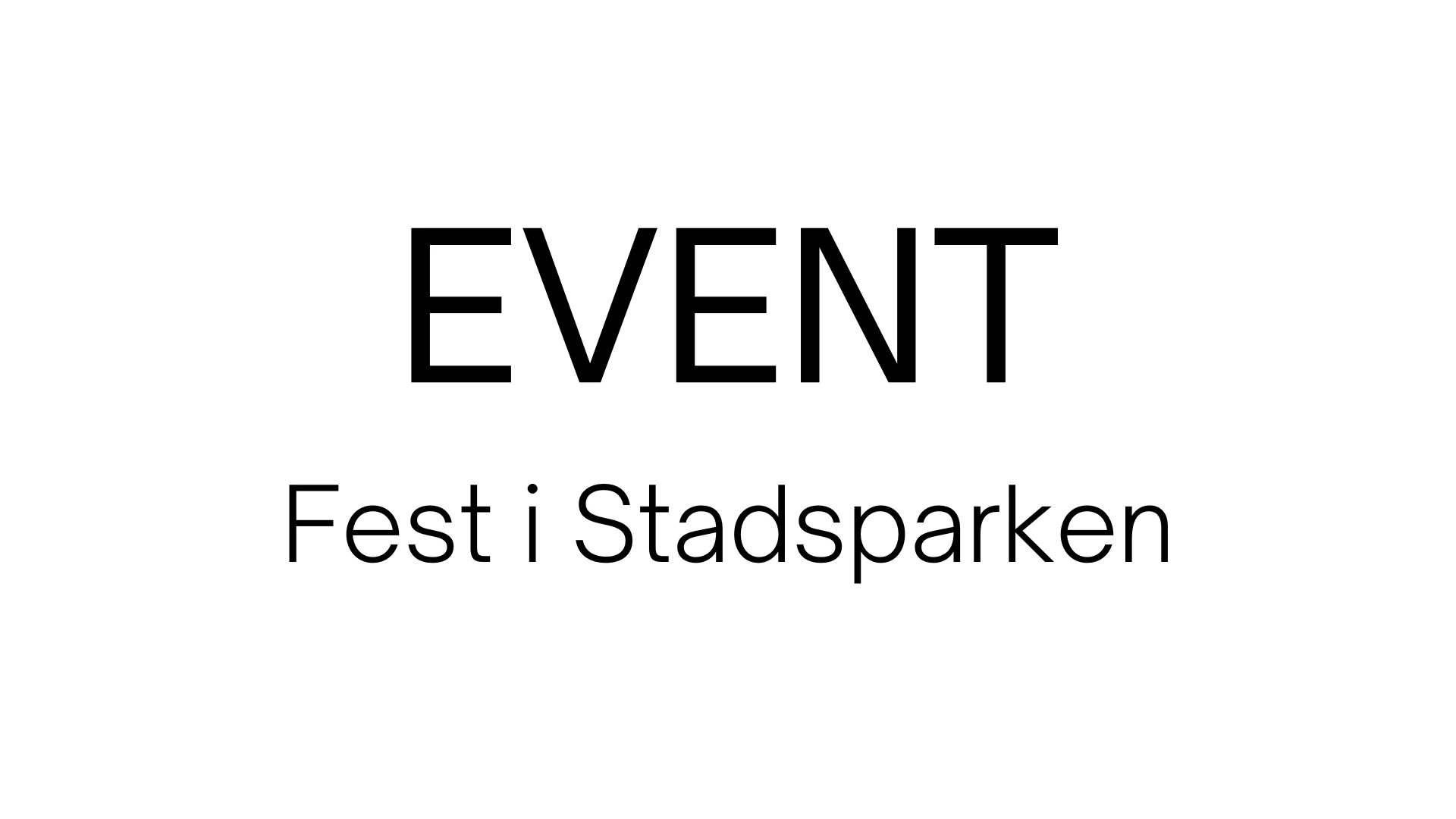 Fest i Stadsparken